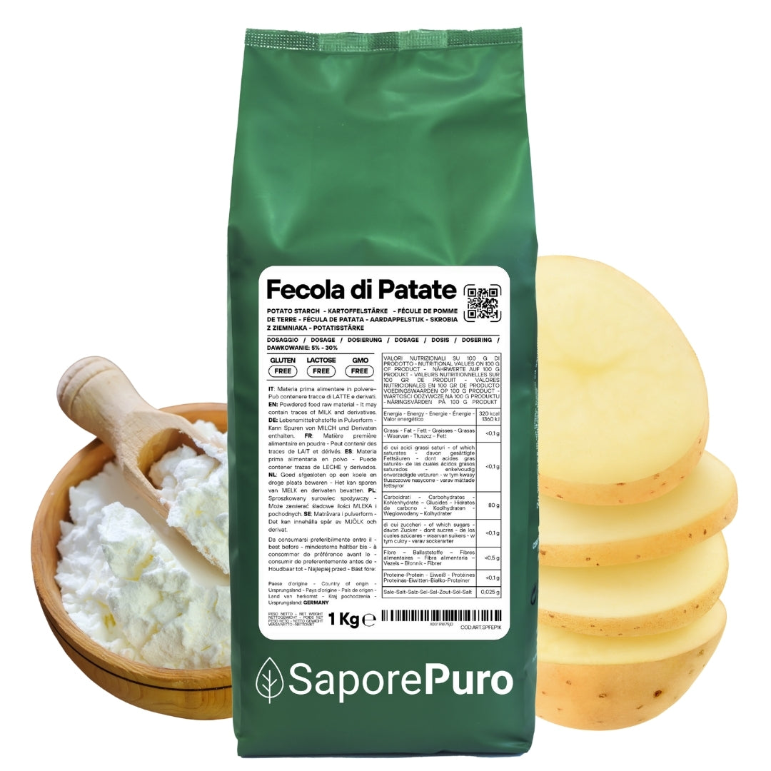 Fecola di Patate - 1kg - Confezionato in Italia - SaporePuro
